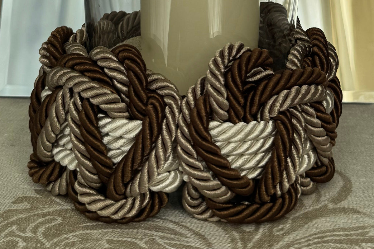 Brown, beige, ivory Candle holder