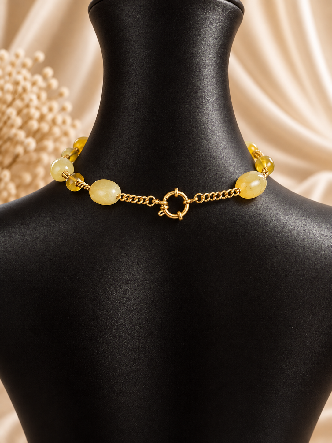 Sophia XL Necklace - Yellow Opal