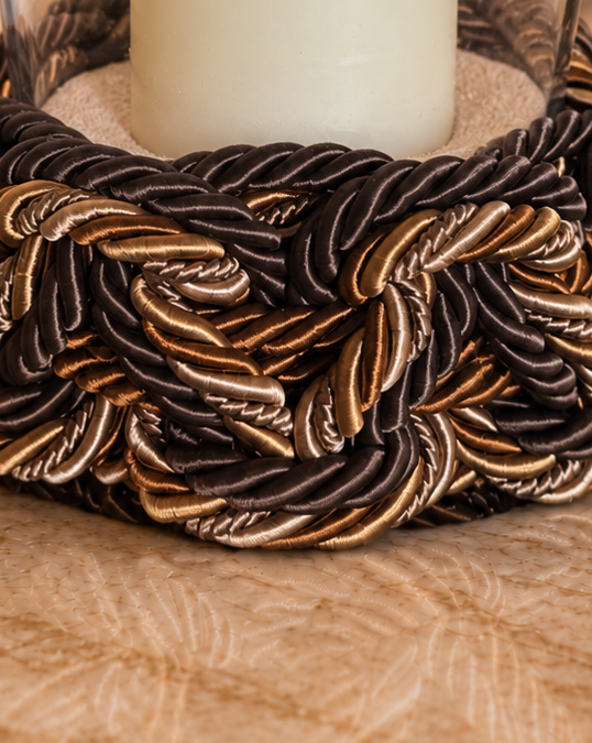 Photophore marron foncé, marron multicolore, marron chaud