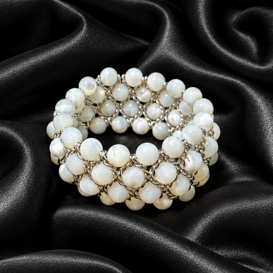 Bracelet Aura - Nacre blanche
