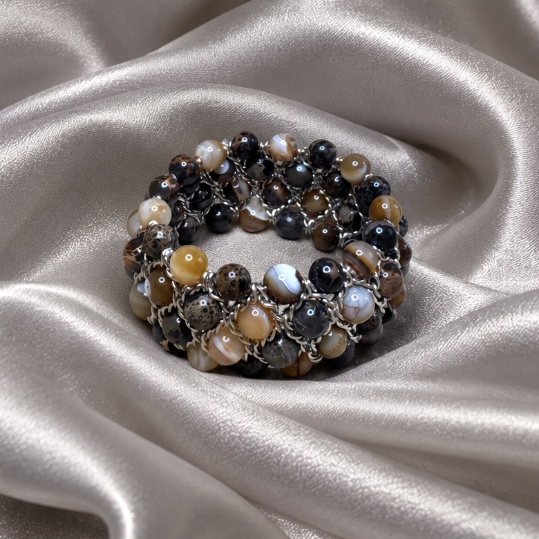 Aura Bracelet - Brown Agate and Imperial Jasper