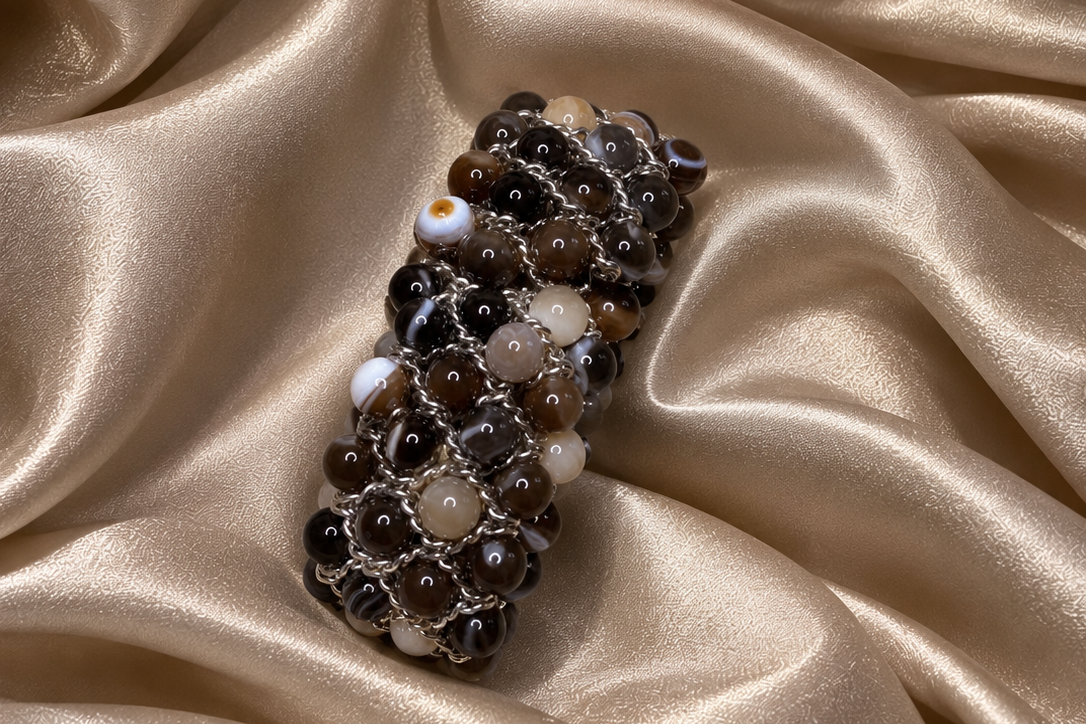 Aura Bracelet - Banded brown agate