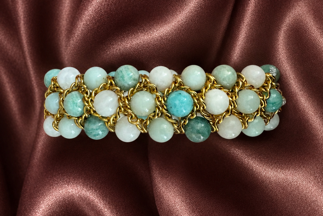 Bracelet Aura - Amazonite et Pierre de lune