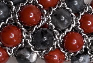 Aura Bracelet - Red Jasper and Lavakite