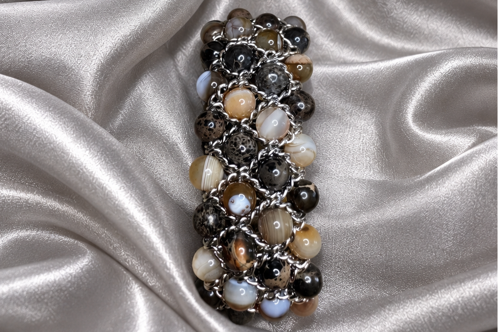 Aura Bracelet - Brown Agate and Imperial Jasper