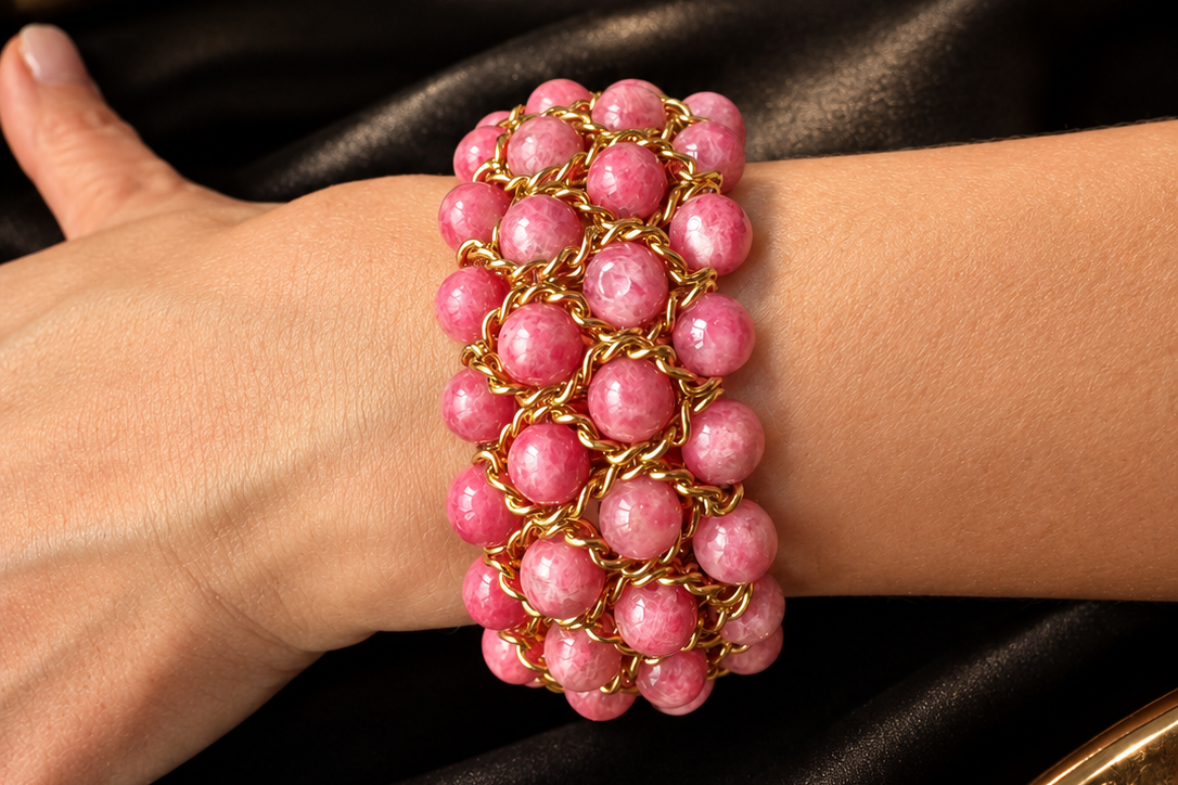 Aura Bracelet - Pink jade