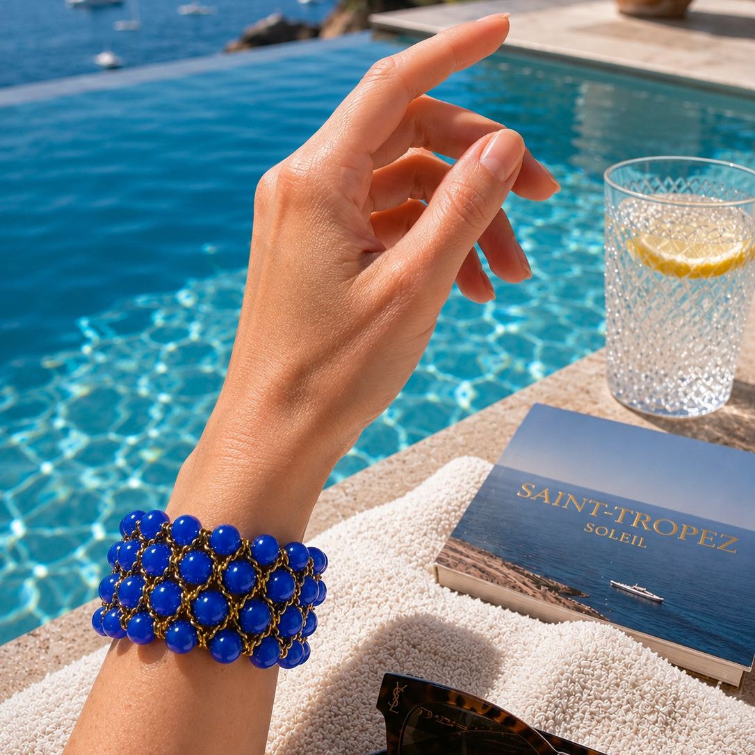 Bracelet Aura - Agate bleue