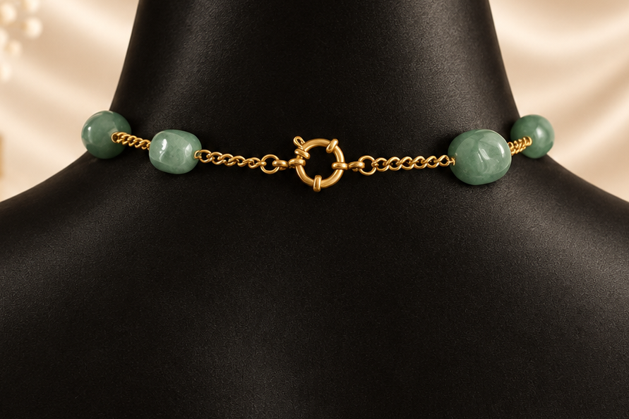 Sophia XL Necklace - Green Aventurine