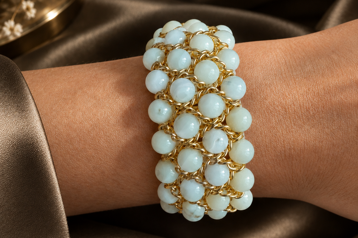 Bracelet Aura - Nacre blanche
