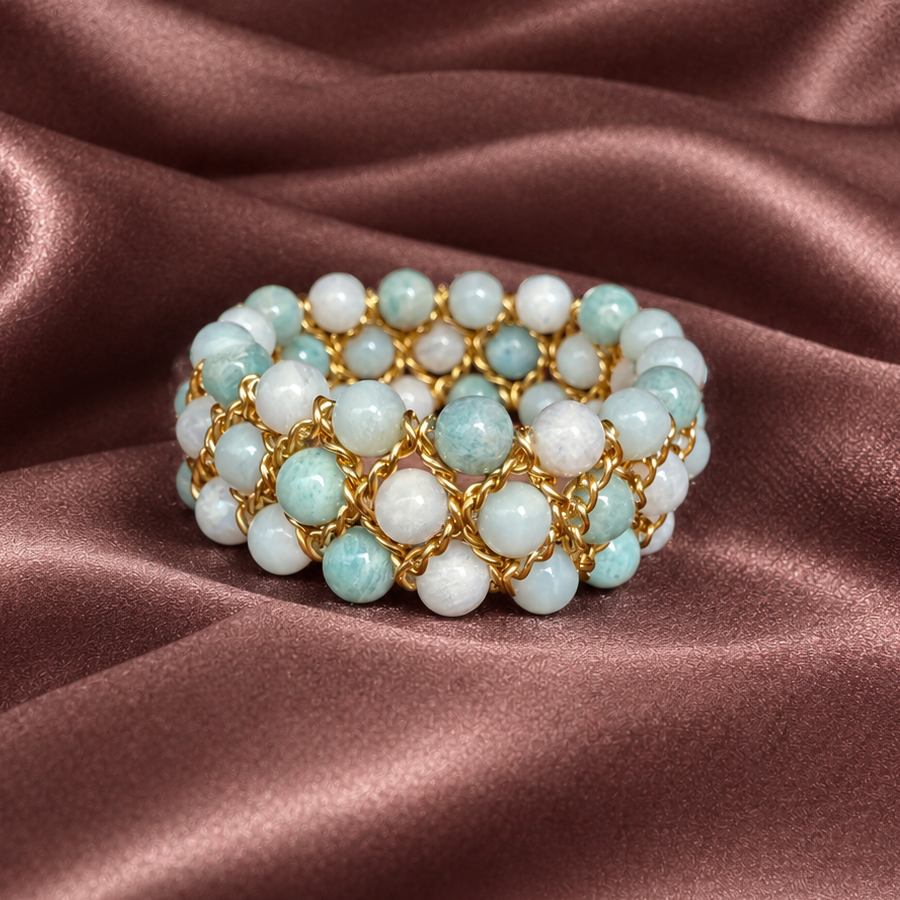 Bracelet Aura - Amazonite et Pierre de lune