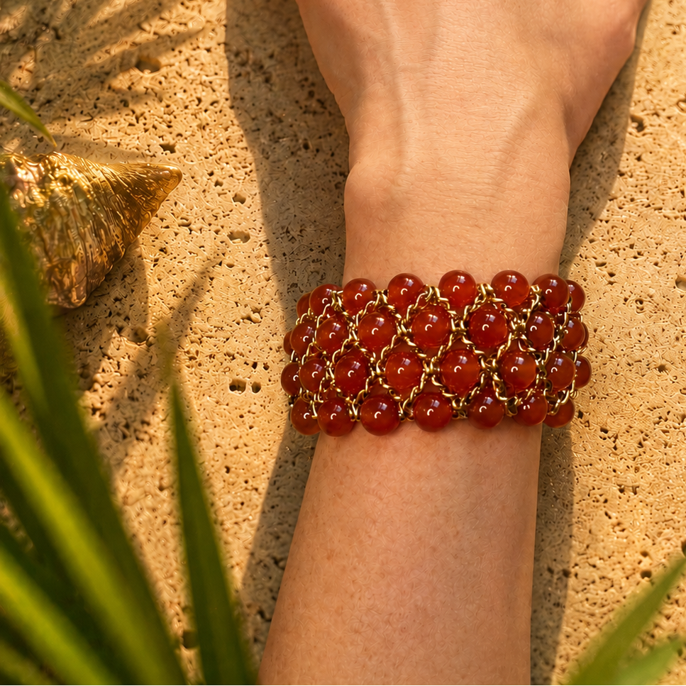 Aura Bracelet - Orange Agate