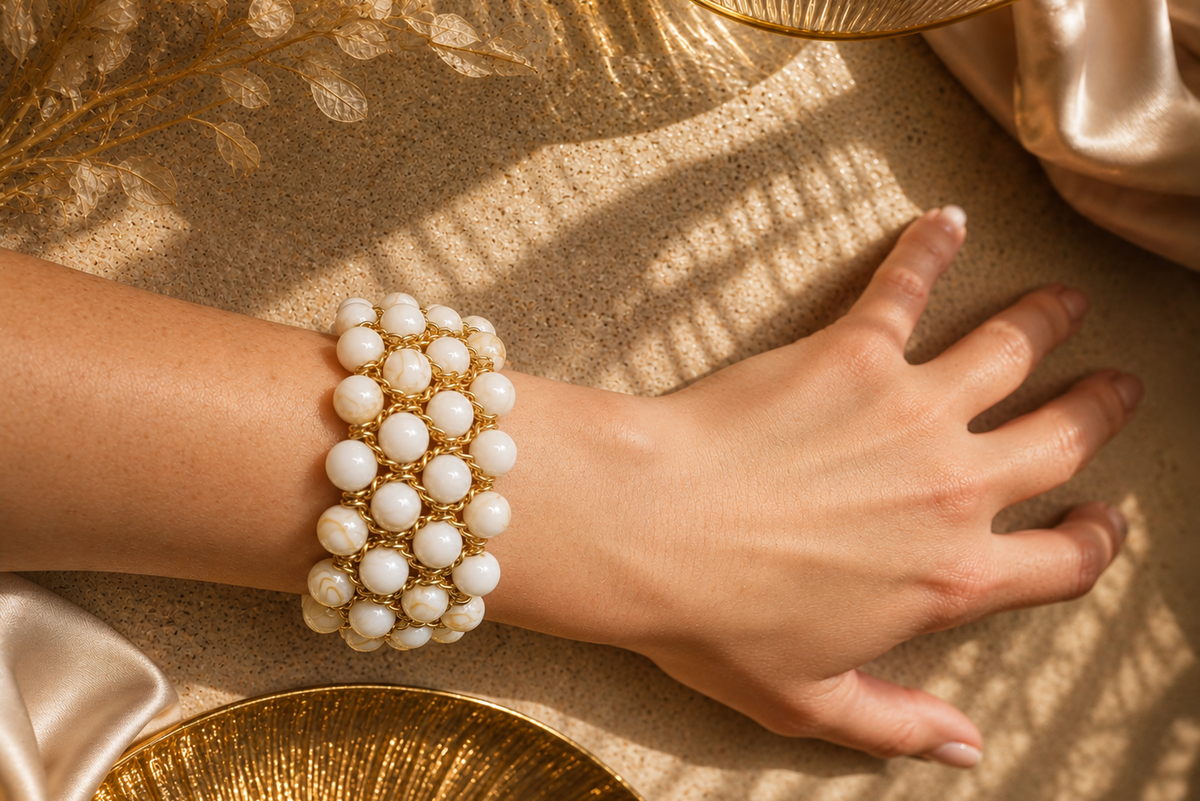 Aura Bracelet - Veined Mother-of-pearl