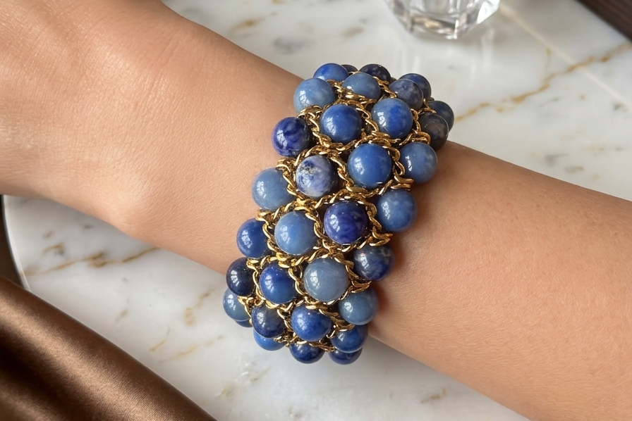 Bracelet Aura - Aventurine bleue et Sodalite