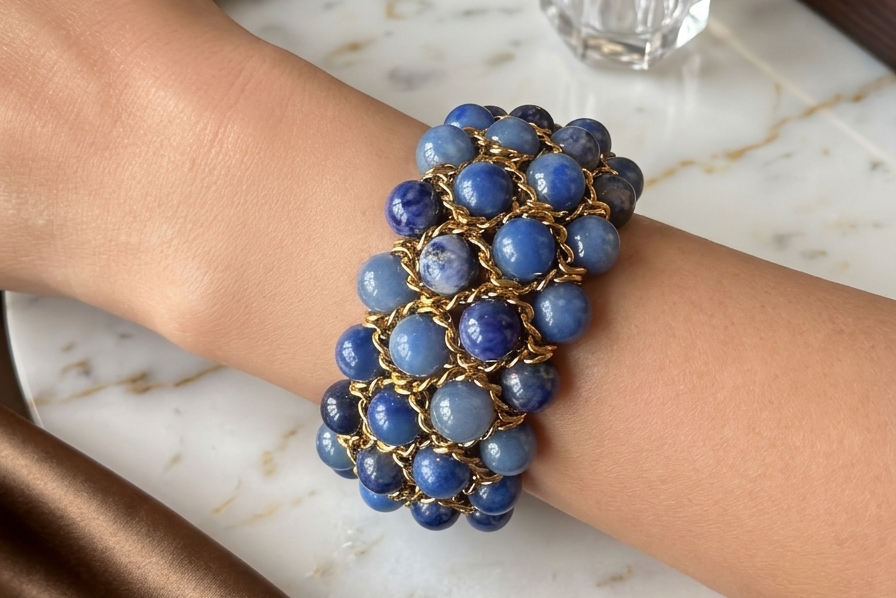 Bracelet Aura - Aventurine bleue et Sodalite