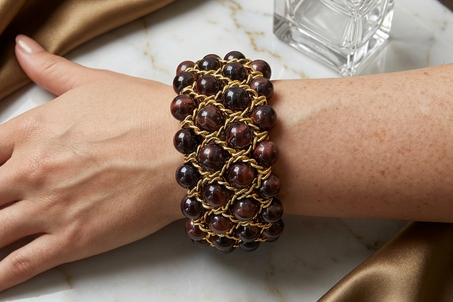 Bracelet Aura - Oeil de taureau - quatre rangs