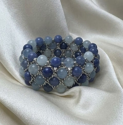 Bracelet Aura - Aigue-marine, Aventurine et Calcite