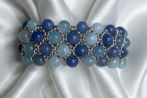 Bracelet Aura - Aigue-marine, Aventurine et Calcite