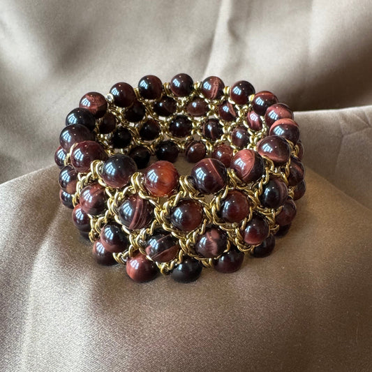 Bracelet Aura - Oeil de taureau - quatre rangs