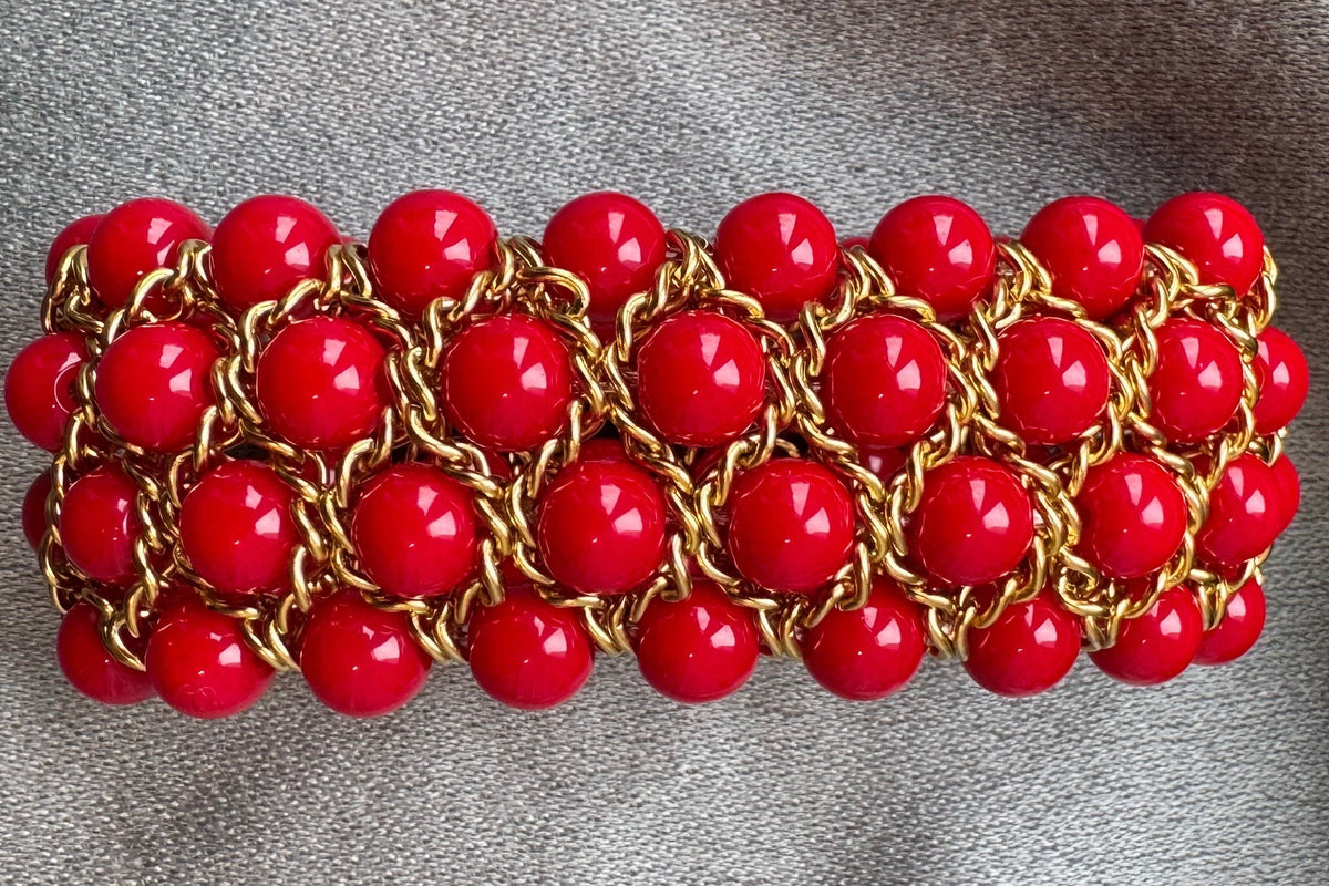 Aura Bracelet - Coral Red Agate