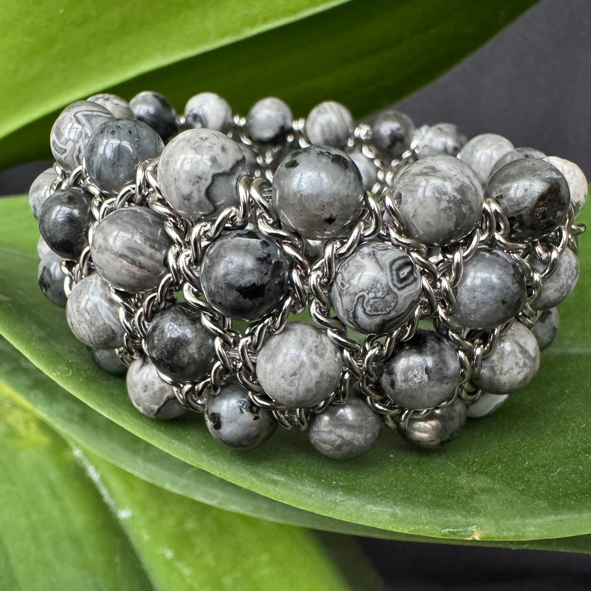 Aura Bracelet - Jasper and Lavakite