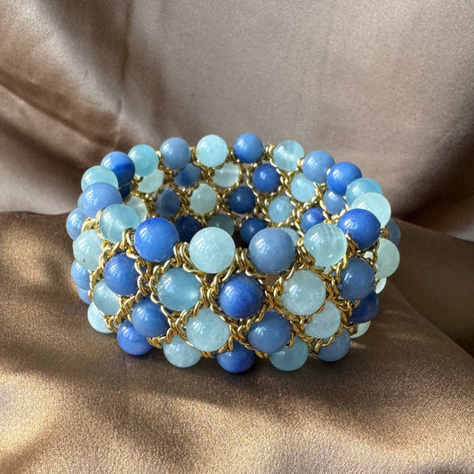 Bracelet Aura - Aigue-marine, Aventurine et Calcite