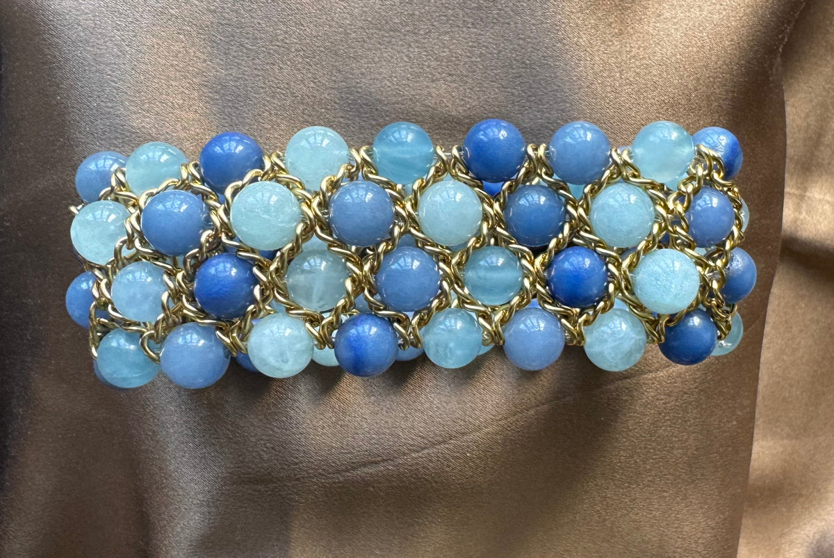 Bracelet Aura - Aigue-marine, Aventurine et Calcite