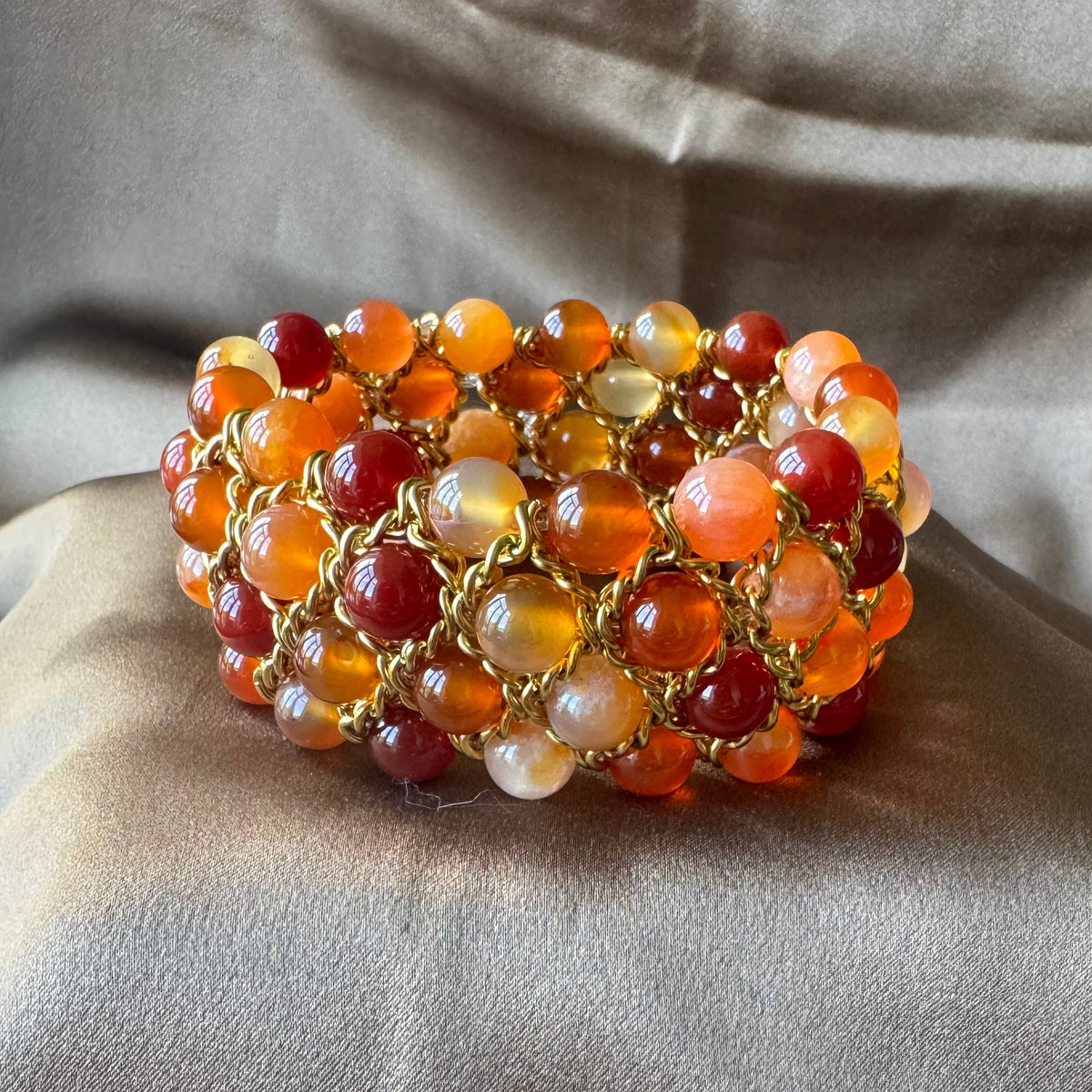 Aura Bracelet - Carnelian and Red Agate