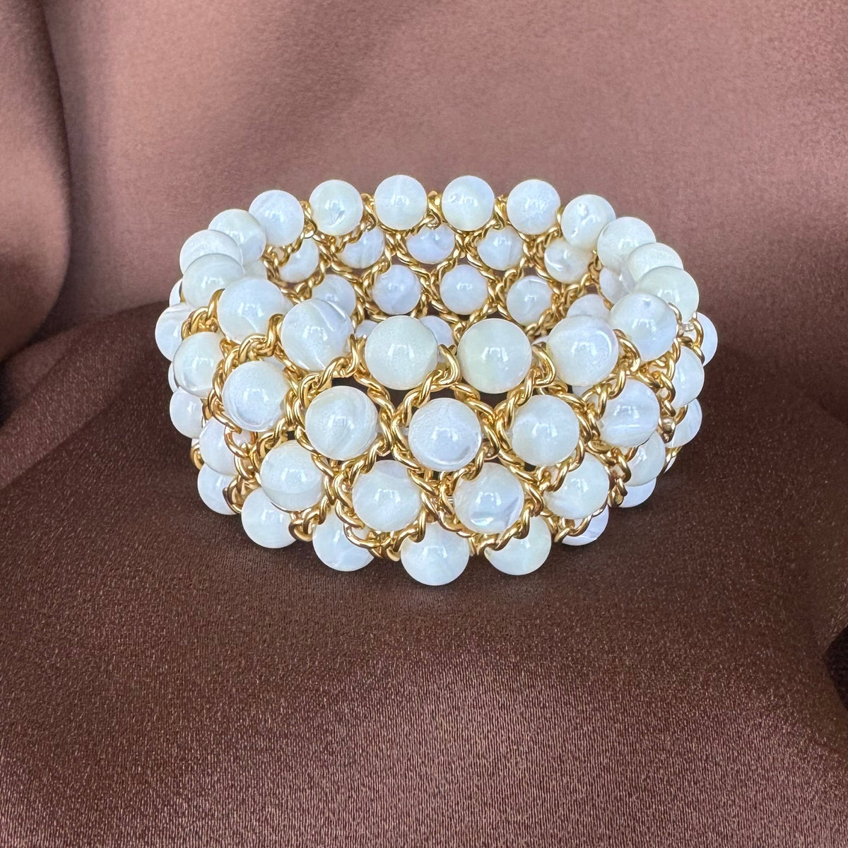 Bracelet Aura - Nacre blanche