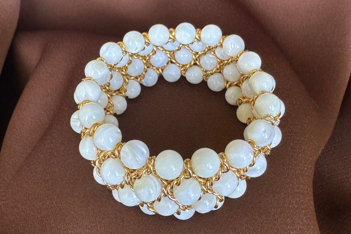 Bracelet Aura - Nacre blanche