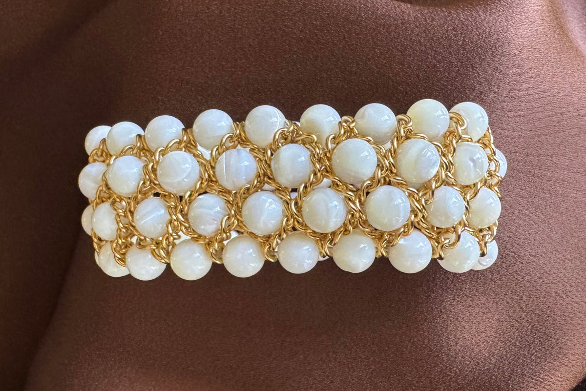 Bracelet Aura - Nacre blanche