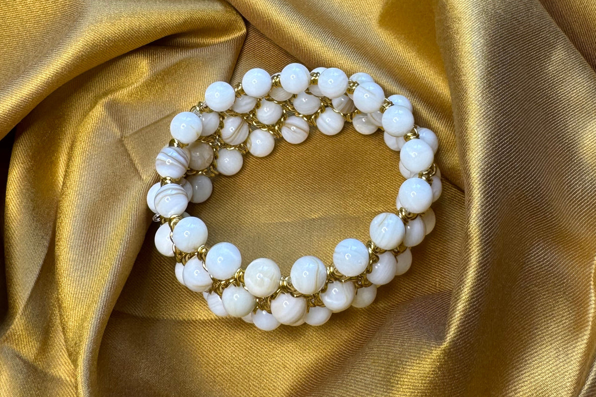Aura Bracelet - Veined Mother-of-pearl