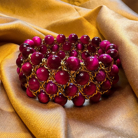 Bracelet Aura - Oeil de tigre rose