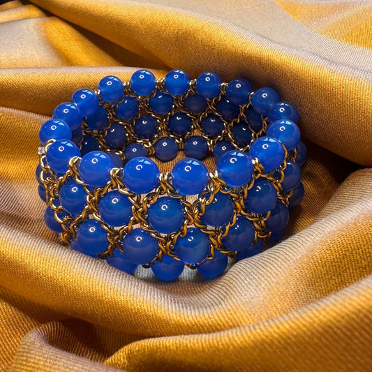 Bracelet Aura - Agate bleue