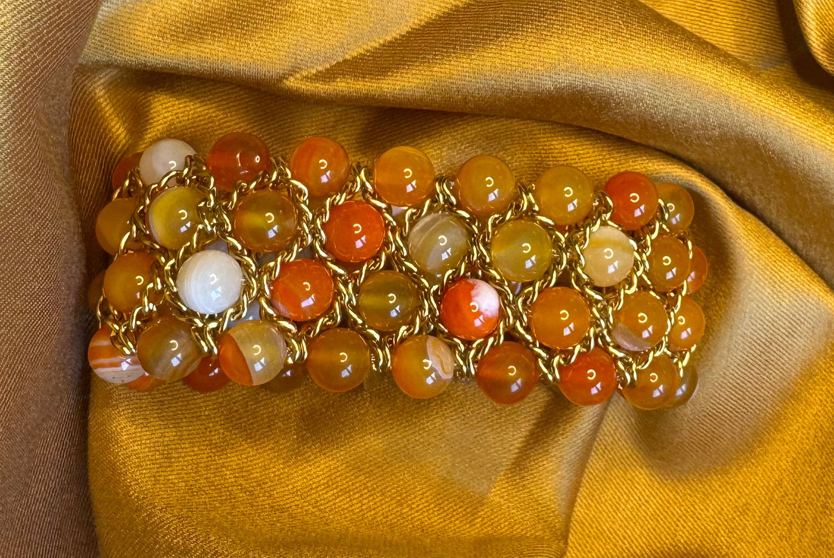 Aura Bracelet - Multicoloured Carnelian