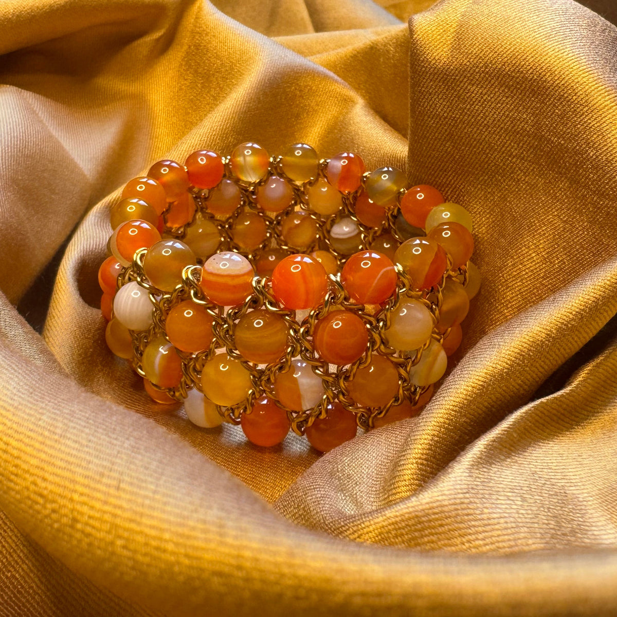 Aura Bracelet - Multicoloured Carnelian